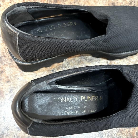 Donald Pliner Black Textile Knit Lug Sole Loafer Size 7 1/2 - Picture 7 of 9